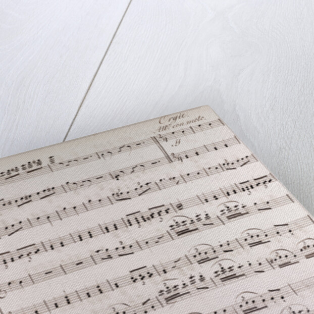 Handwritten sheet music, allegro con moto by Anonymous