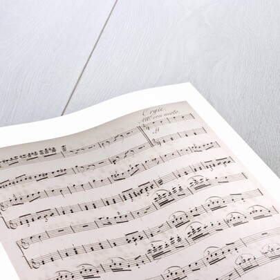 Handwritten sheet music, allegro con moto by Anonymous