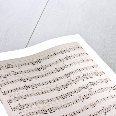 Handwritten sheet music by Anonymous