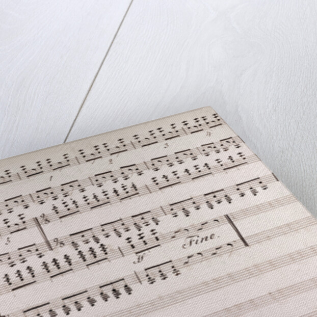 Handwritten sheet music, fine by Anonymous
