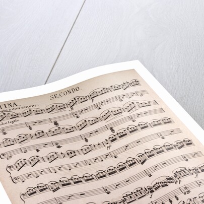 Handwritten sheet music, sonatina seconda, moderato e con amore, dolce legato by Anonymous