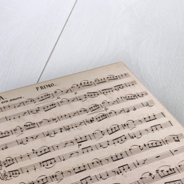 Handwritten sheet music, sonatina primo, moderato e con amore, dolce by Anonymous