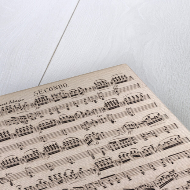 Handwritten sheet music, andantino quasi adagio by Anonymous