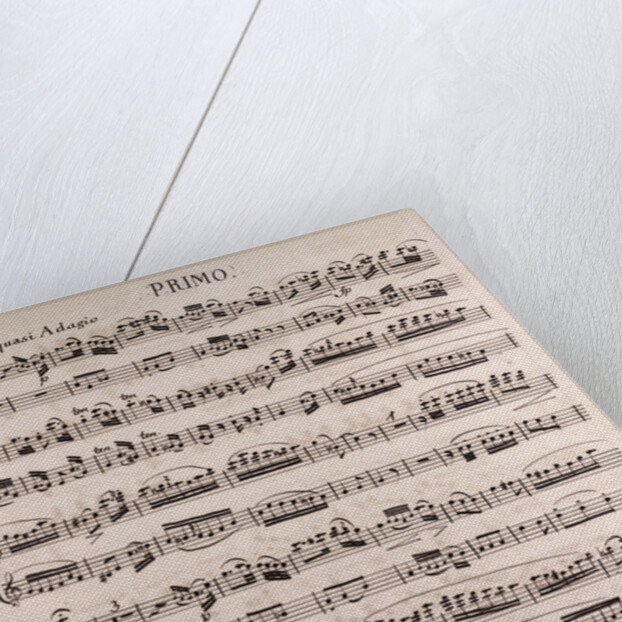 Handwritten sheet music, andantino quasi adagio by Anonymous