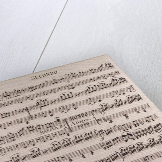 Handwritten sheet music, trio secondo by Anonymous