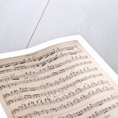 Handwritten sheet music by Anonymous