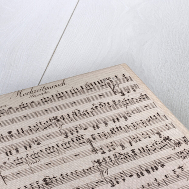 Handwritten sheet music, Hochzeitmarsch, allegro vivace by Anonymous