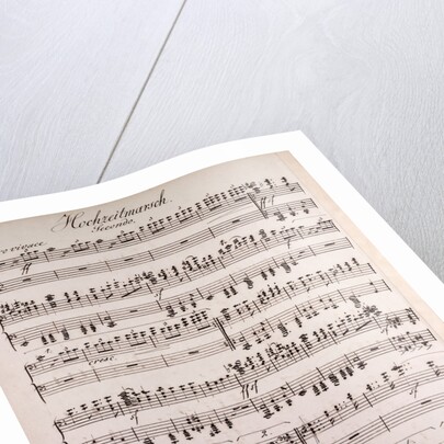 Handwritten sheet music, Hochzeitmarsch, allegro vivace by Anonymous