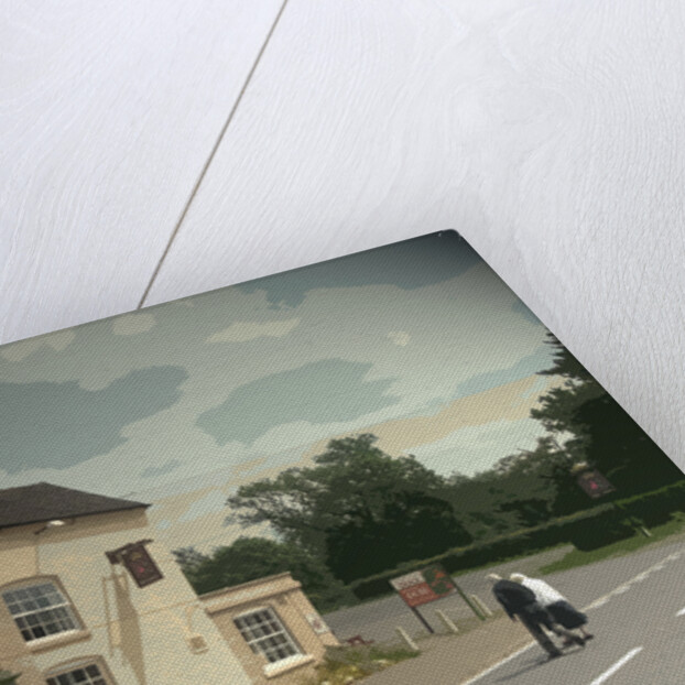 Road Pedestrians near the Rose and Crown by Sarah Smith