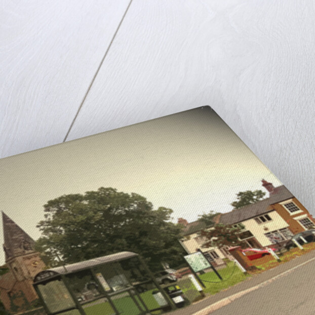 Church and Village Green in Findern by Sarah Smith