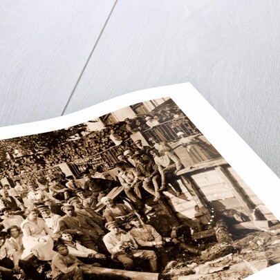 Group of a Soviet's employees, subbotniki or subbotnik, Saturdays voluntary work, June 1920, Russia by Anonymous