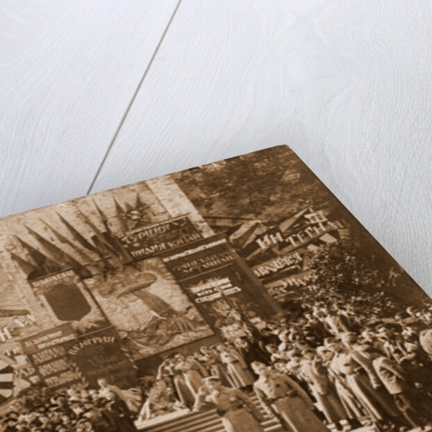 Lenin with comrades at a May Day rally in Red Square, May 1919, Moscow Russia by Anonymous