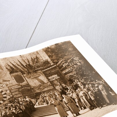 Lenin with comrades at a May Day rally in Red Square, May 1919, Moscow Russia by Anonymous