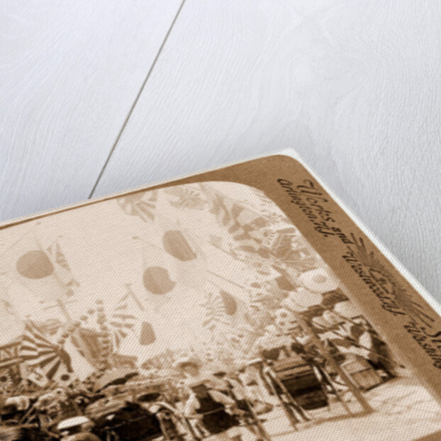 Benten-dori, an important native street of Yokohama, with feast-day decorations, Japan by Anonymous