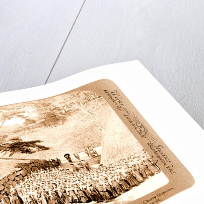 Pupils of a Japanese school off for a holiday among the cherry blossoms, Tokyo by Anonymous