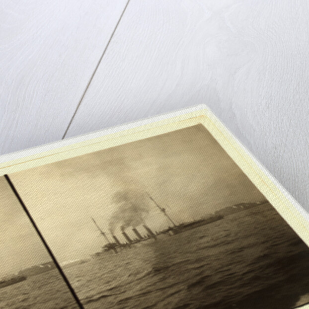 An American cruiser arriving in New York, probably at the time of the Portsmouth Peace Conference by Anonymous