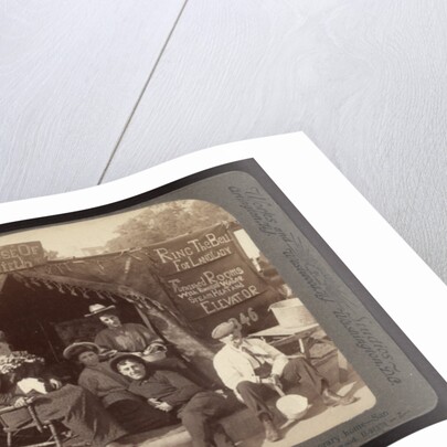 Fun making by the earthquake refugees - a temporary home, San Francisco, California, USA by Anonymous