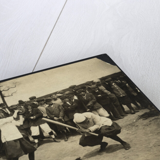 New York female Giants - Miss McCullum catcher and Miss Ryan at bat, USA by Anonymous