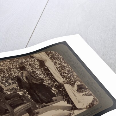 President Roosevelt in academic robe addressing students and citizens at Berkeley, California by Anonymous