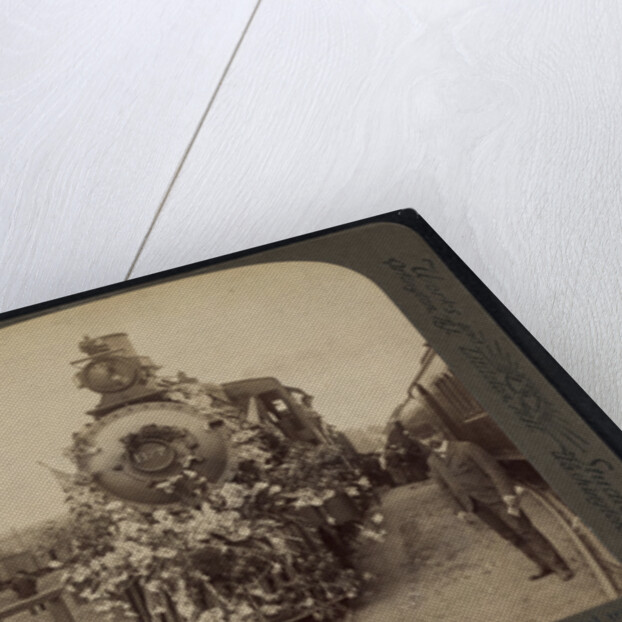 The flower covered engine drawing President Roosevelt's special train, Santa Cruz, Cal by Anonymous