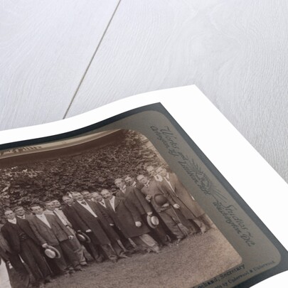 The newspaper men with Senator Kean, Secretary Loeb and, Secretary Barnes, Sagamore Hill, Oyster Bay, N.Y by Anonymous