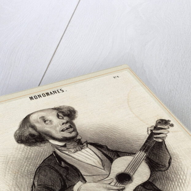 Le Guitariste-Amateur, 1840 by Honoré Daumier