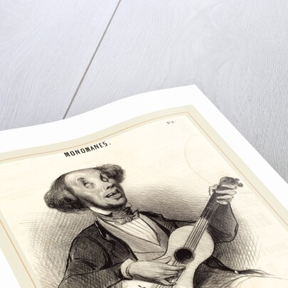 Le Guitariste-Amateur, 1840 by Honoré Daumier