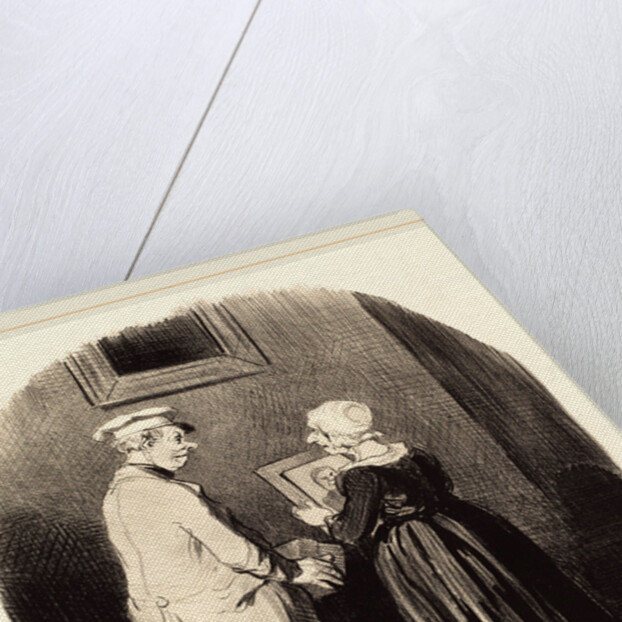 Tiens, ma femme, v'la mon portrait, 1846 by Honoré Daumier