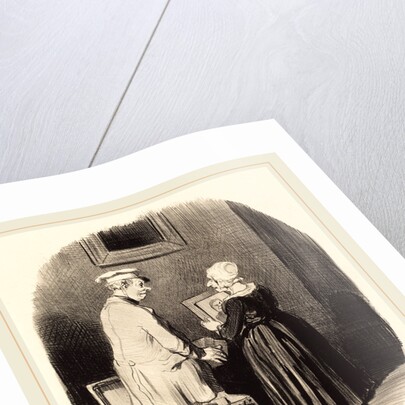 Tiens, ma femme, v'la mon portrait, 1846 by Honoré Daumier