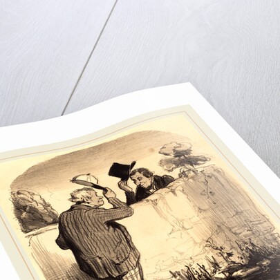 Deux bons voisins, 1847 by Honoré Daumier