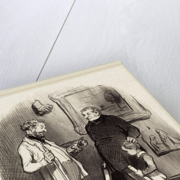 V'la mon petit s'il n'a pas assez de moyens, 1850 by Honoré Daumier