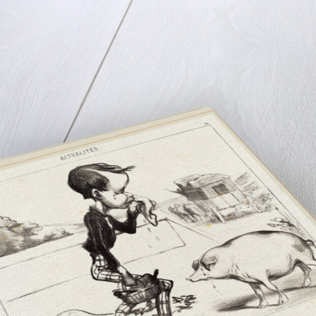 Le Jeune Estancelin est obligé de rentrer en classe!, 1849 by Honoré Daumier