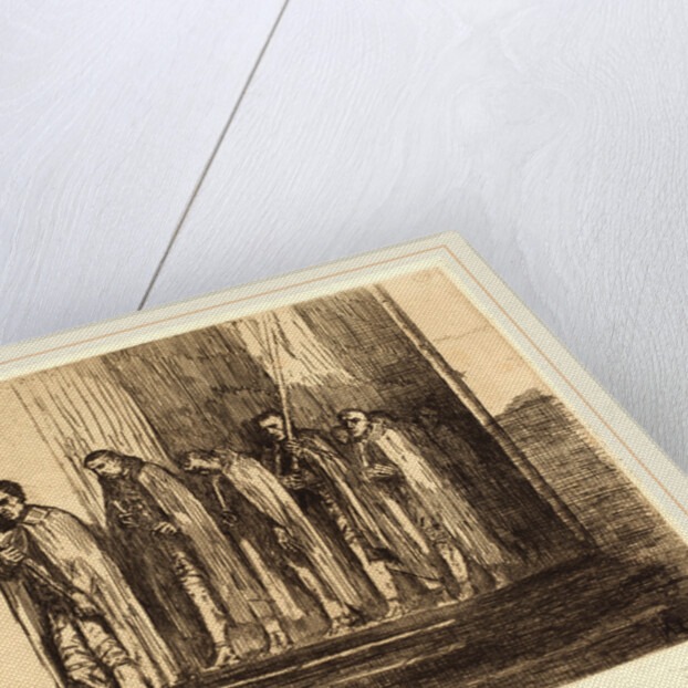 Procession Leaving a Church by Alphonse Legros