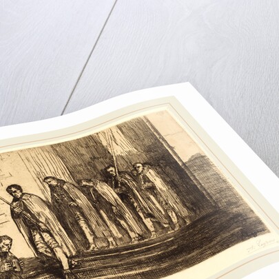 Procession Leaving a Church by Alphonse Legros