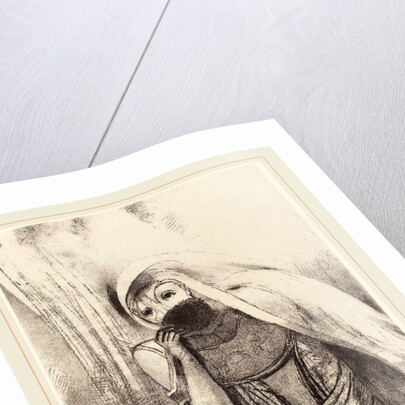 Elle tire de sa poitrine une eponge toute noire, la couvre de baisers, 1896 by Odilon Redon