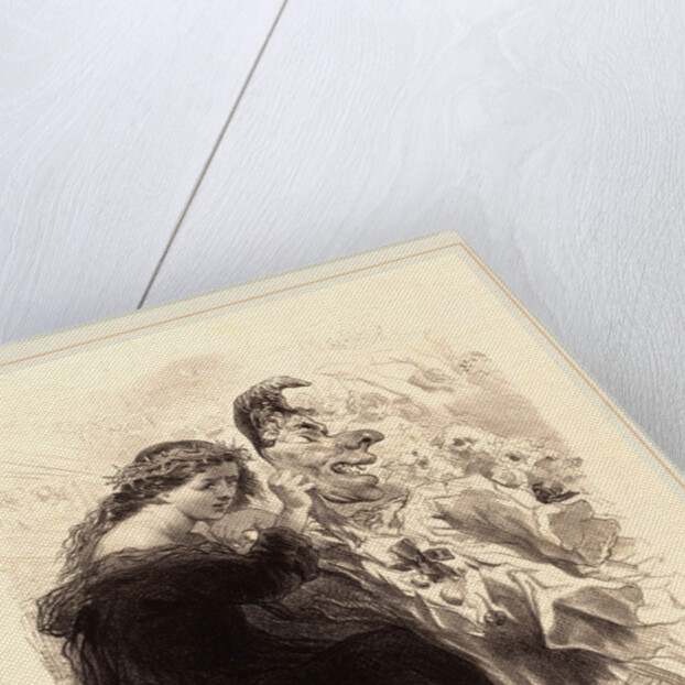 The Woman Behind the Mask, 1830s by Célestin Nanteuil