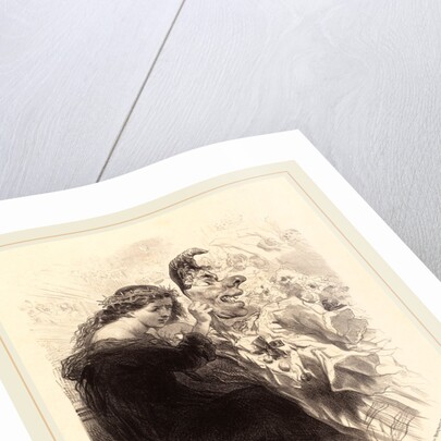 The Woman Behind the Mask, 1830s by Célestin Nanteuil