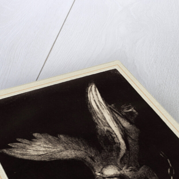 Apres cela je vis descendre du ciel un ange qui avait la clef de l'abime, et une grande chaine en sa main, 1899 by Odilon Redon