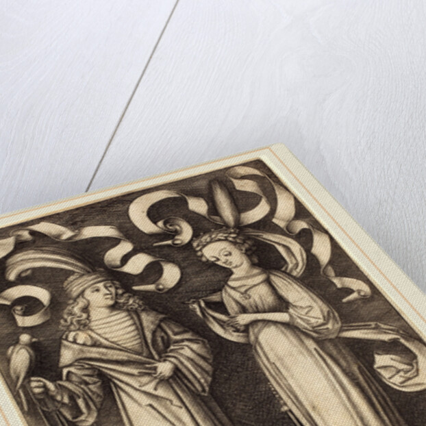 The Falconer and Noble Lady by Israhel van Meckenem