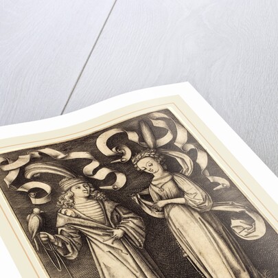 The Falconer and Noble Lady by Israhel van Meckenem