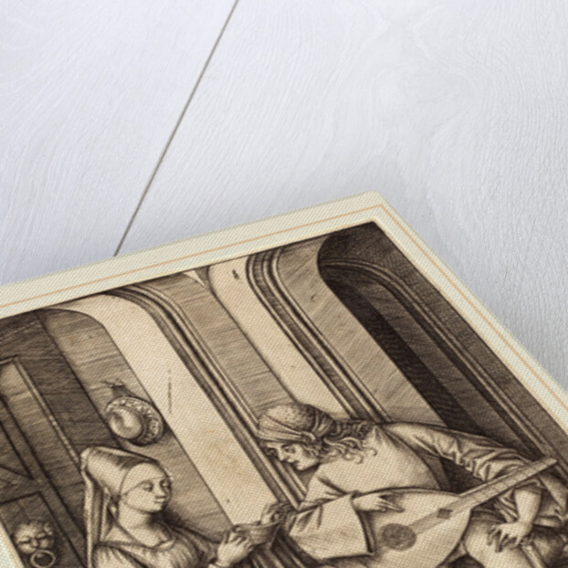 The Lute Player and the Singer by Israhel van Meckenem