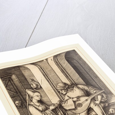 The Lute Player and the Singer by Israhel van Meckenem
