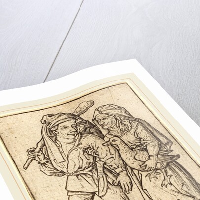 Farmer and Wife with Goose, c. 1490 by Wenzel von Olmutz