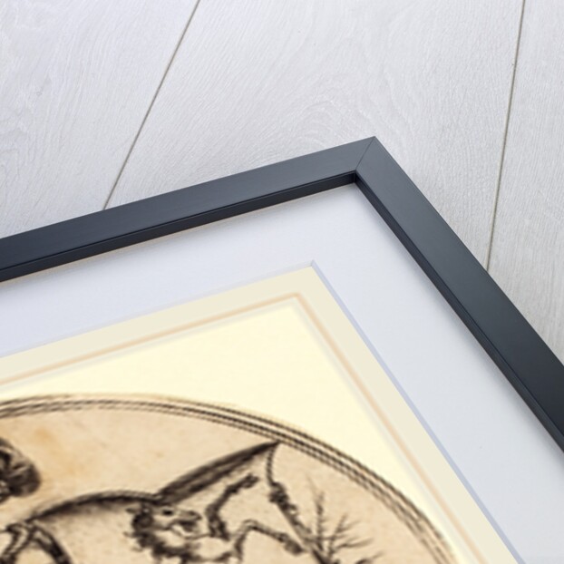 Shield with Unicorn, Held by Woman by Martin Schongauer