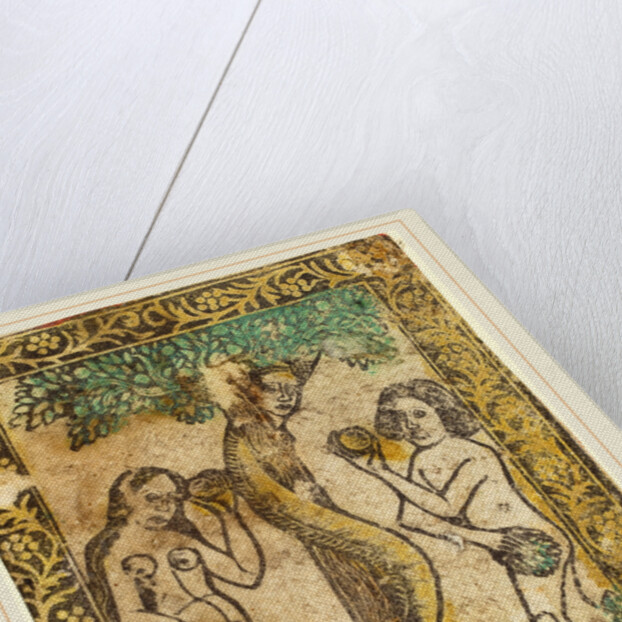 Adam and Eve by Workshop of Master of the Borders with the Four Fathers of the Church