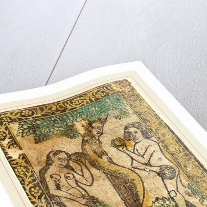 Adam and Eve by Workshop of Master of the Borders with the Four Fathers of the Church