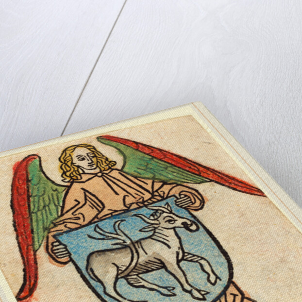 Bookplate of Hilprand Brandenburg of Bibrach, c. 1475 by Anonymous
