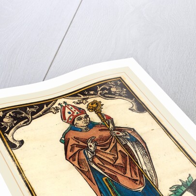 Bishop of Augsburg with Three Coats of Arms, c. 1485 by Anonymous