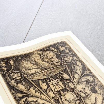 Three Cupids and a Bear, 1529, by Heinrich Aldegrever