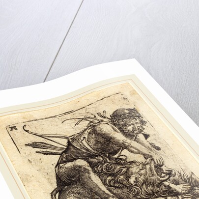 Hercules Overcoming the Nemean Lion by Albrecht Altdorfer